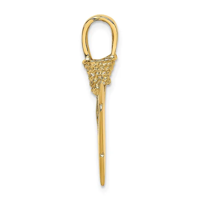 Goldia Charm Necklaces 14k Yellow Gold 3D Arrowhead Charm