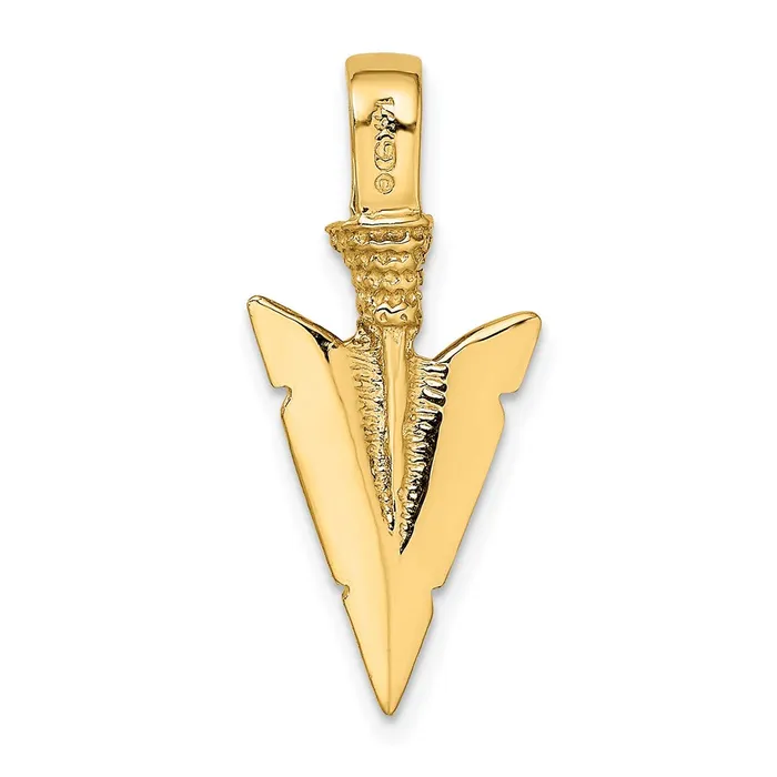 Goldia Charm Necklaces 14k Yellow Gold 3D Arrowhead Charm