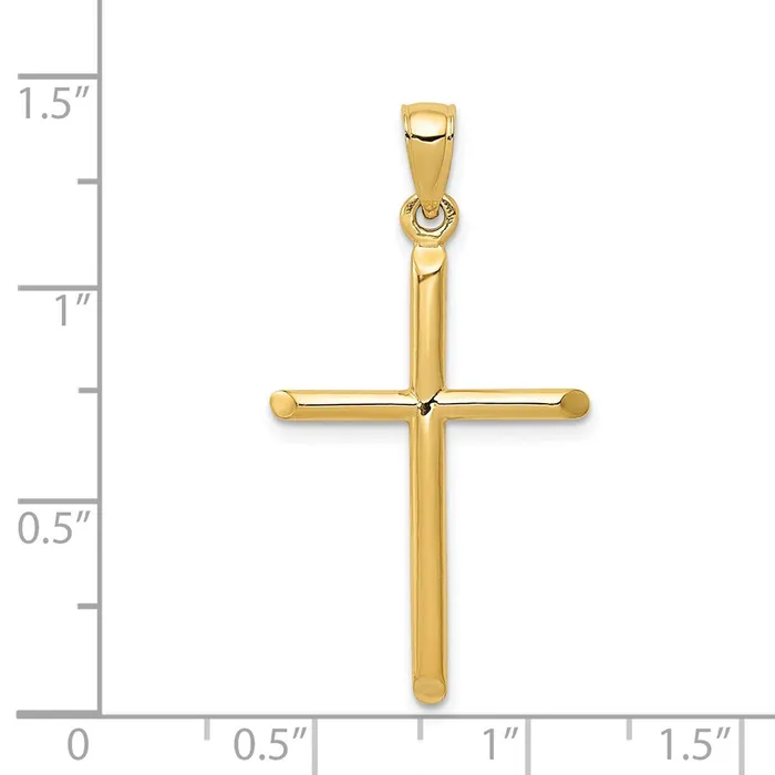 14K Polished Cross Pendant TreasureFineJewelers Necklaces