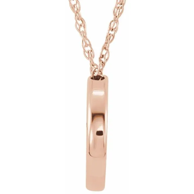 14K Rose 13 mm Circle 18 Necklace TreasureFineJewelers Necklaces