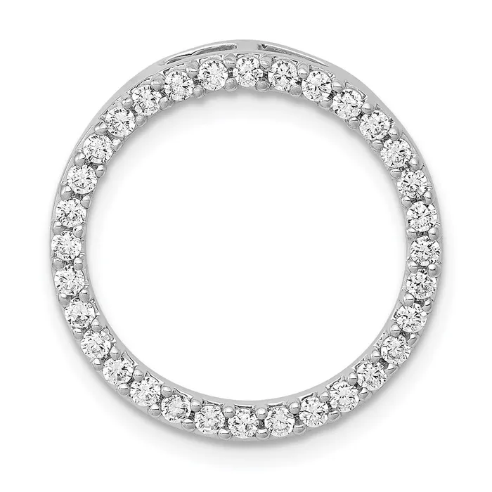 14k White Gold 12ct Diamond Circle Chain Slide TreasureFineJewelers Necklaces 14k White Gold 12ct Diamond Circle Chain Slide TreasureFineJewelers Necklaces