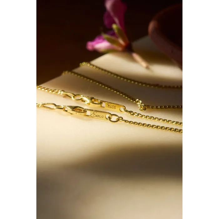 L Initial Cursive Engraved Pendant Necklace 14K 925 Gold Vermeil Ema Jewels Necklaces