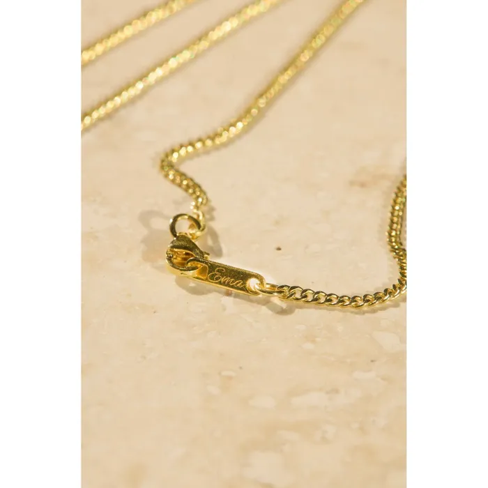 L Initial Cursive Engraved Pendant Necklace 14K 925 Gold Vermeil Ema Jewels Necklaces