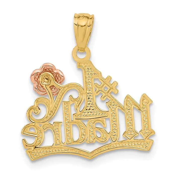 Necklaces 14k Yellow and Rose Gold 1 MADRE Pendant TreasureFineJewelers