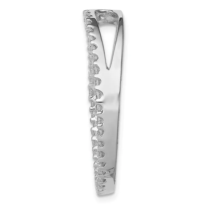 Necklaces Sterling Silver RhodiumplatedCZ Chain Slide Pendant TreasureFineJewelers
