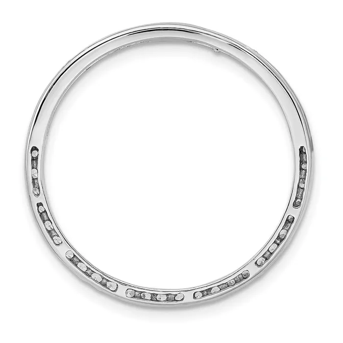 Necklaces Sterling Silver RhodiumplatedCZ Chain Slide Pendant TreasureFineJewelers