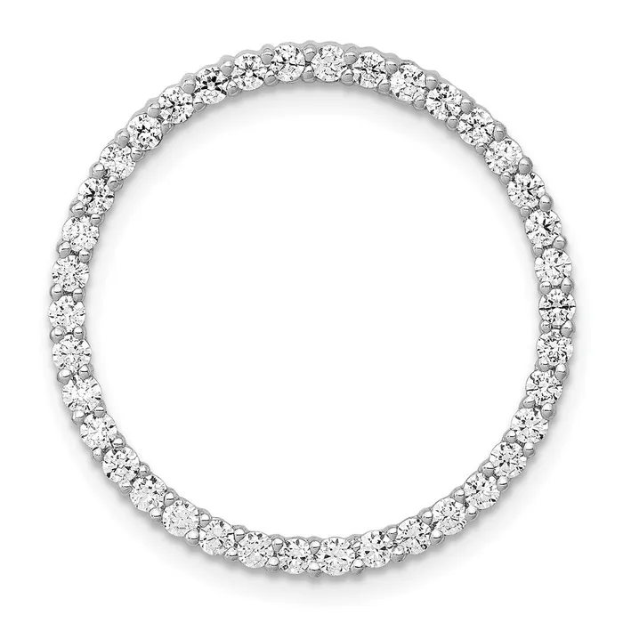 Necklaces TreasureFineJewelers 14k White Gold 34ct Diamond Circle Chain Slide Necklaces TreasureFineJewelers 14k White Gold 34ct Diamond Circle Chain Slide