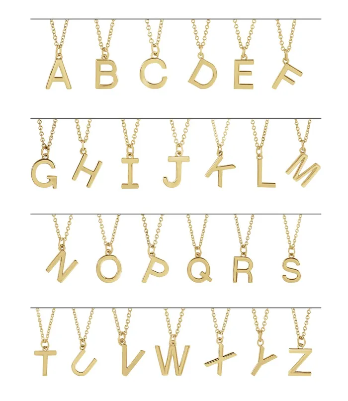 TreasureFineJewelers Necklaces 14K White Gold Initial E Dangle 16 Necklace