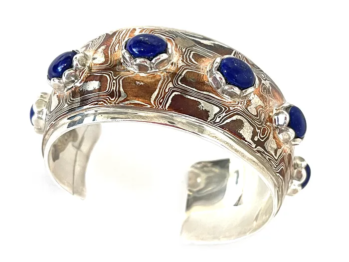 Bracelets Mokume Lapis Bracelet Ben Nighthorse