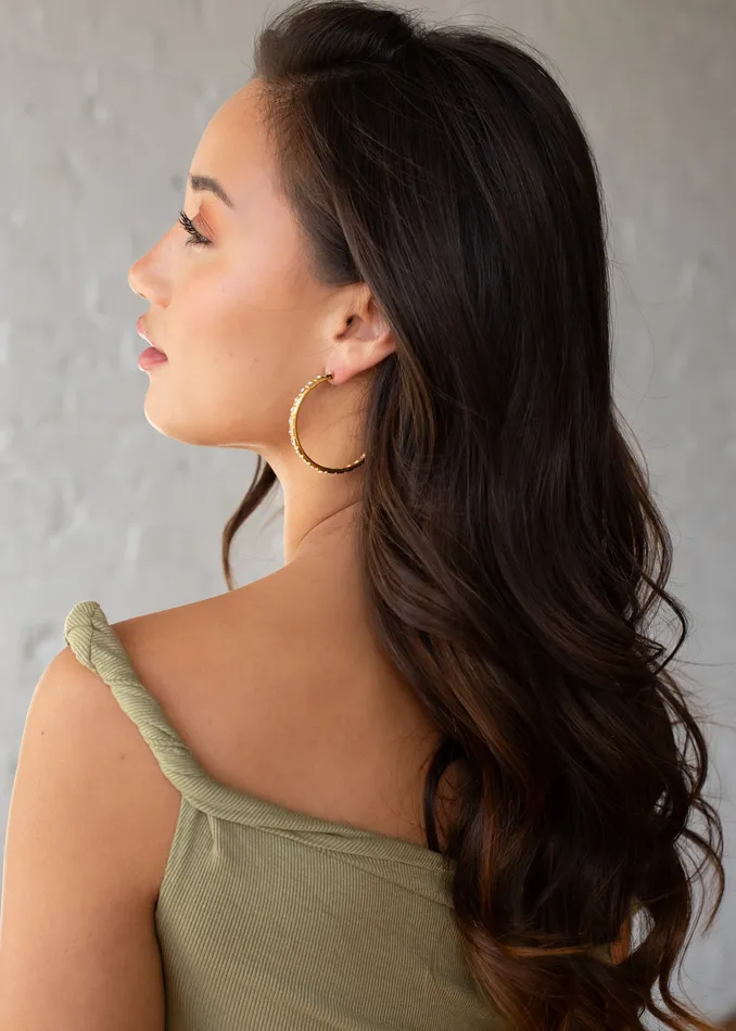 PreStyled Sets panacheaccessories Luxe Gold Rhinestone Hoops PreStyled Sets panacheaccessories Luxe Gold Rhinestone Hoops