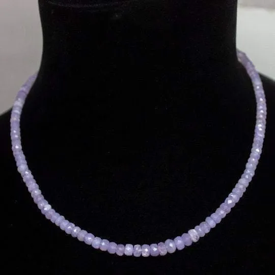 Necklaces Natural Purple Scorolite Faceted Rondelle Beads Necklace 4mm 6mm 19inches Beads Supplies USA