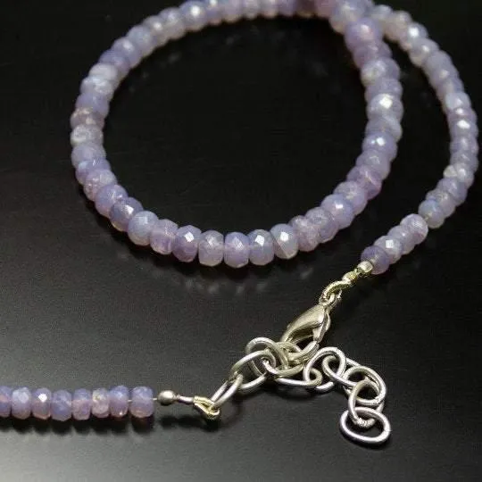 Necklaces Natural Purple Scorolite Faceted Rondelle Beads Necklace 4mm 6mm 19inches Beads Supplies USA