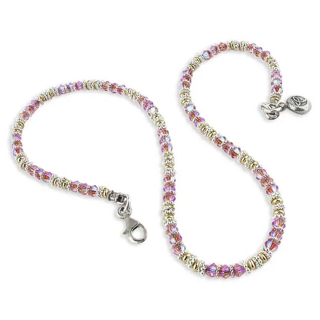 Elisa Ilana 4mm Breast Cancer Awareness Crystal Necklace175395 Necklaces