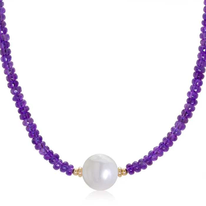 Elisa Ilana Impressionist Collection Amethyst Pearl Necklace 1 Necklaces Elisa Ilana Impressionist Collection Amethyst Pearl Necklace 1 Necklaces