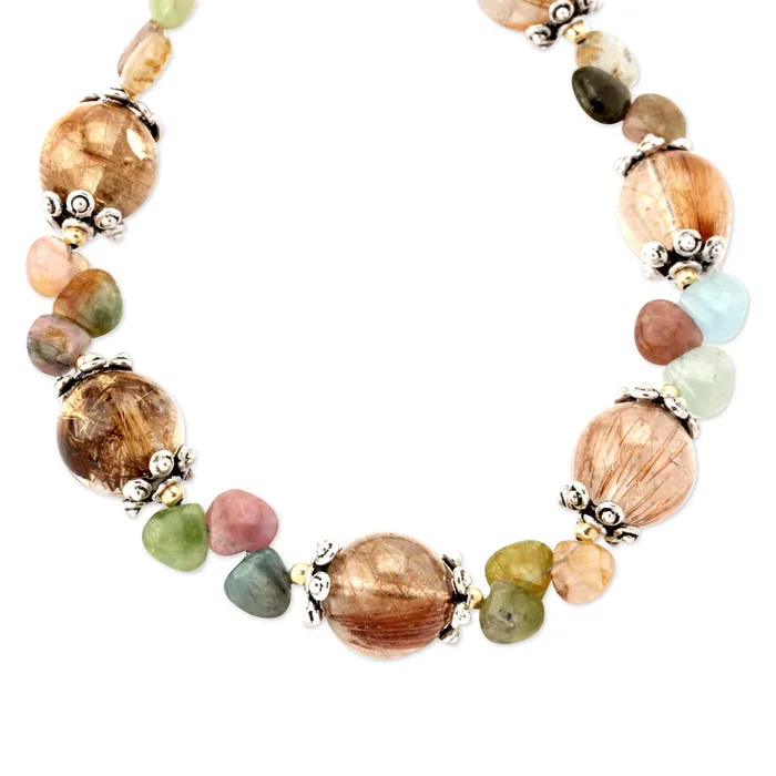 Necklaces Elisa Ilana Rutilated Quartz and Tourmaline Necklace343149 Necklaces Elisa Ilana Rutilated Quartz and Tourmaline Necklace343149