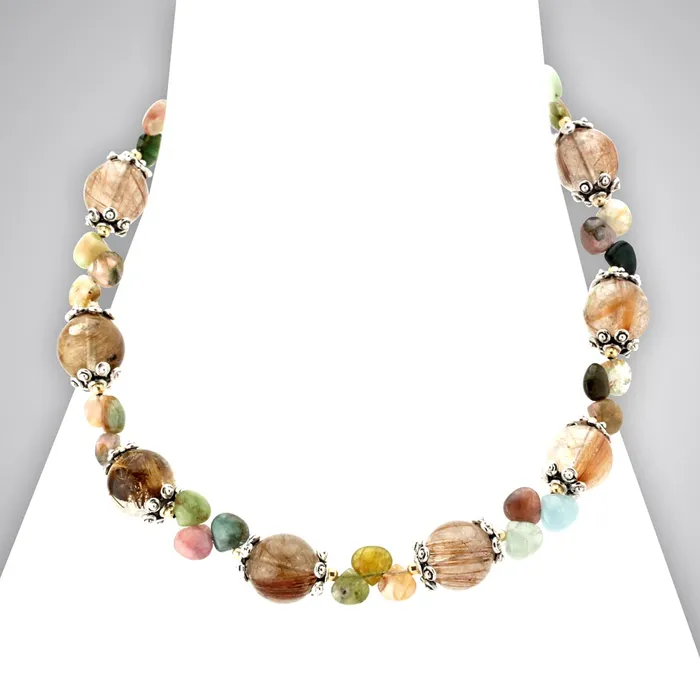 Necklaces Elisa Ilana Rutilated Quartz and Tourmaline Necklace343149 Necklaces Elisa Ilana Rutilated Quartz and Tourmaline Necklace343149