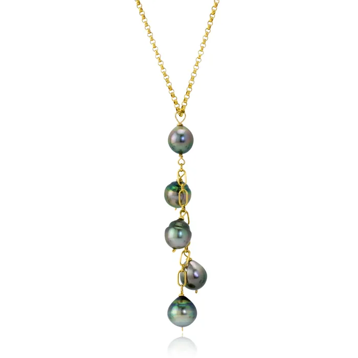 Necklaces Elisa Ilana The Goddess Collection Tahitian Pearl Necklace