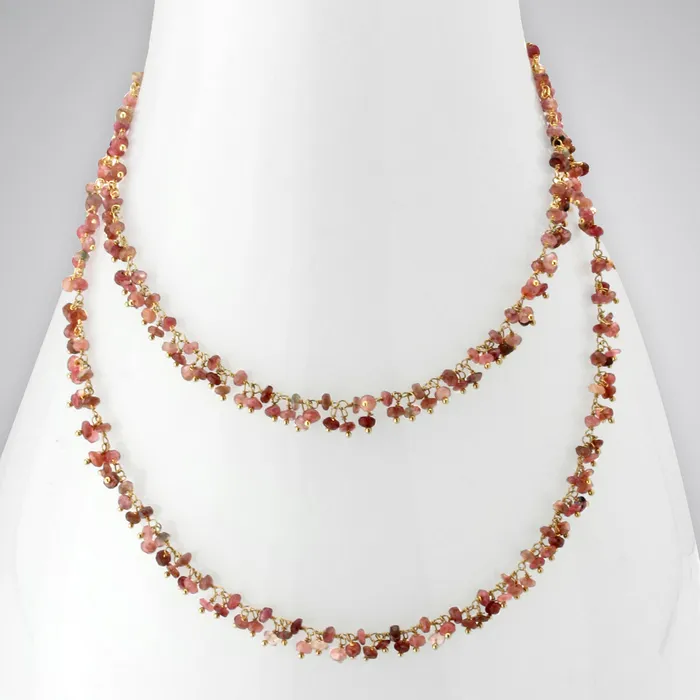 Pink Tourmaline 14KTGF Necklace Elisa Ilana Necklaces