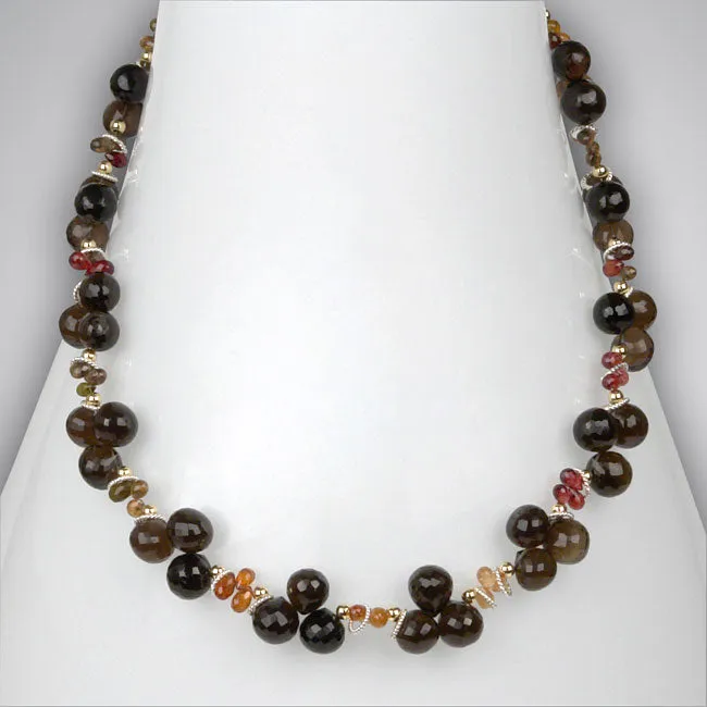 Smoky Quartz Tourmaline Necklace294263 Elisa Ilana Necklaces