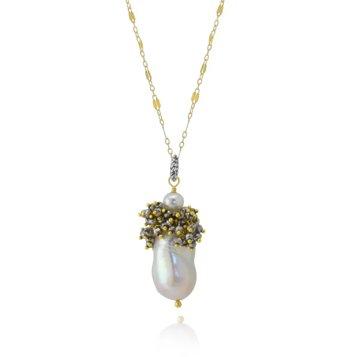 The Goddess Collection Baroque Pearl Necklace Elisa Ilana Necklaces