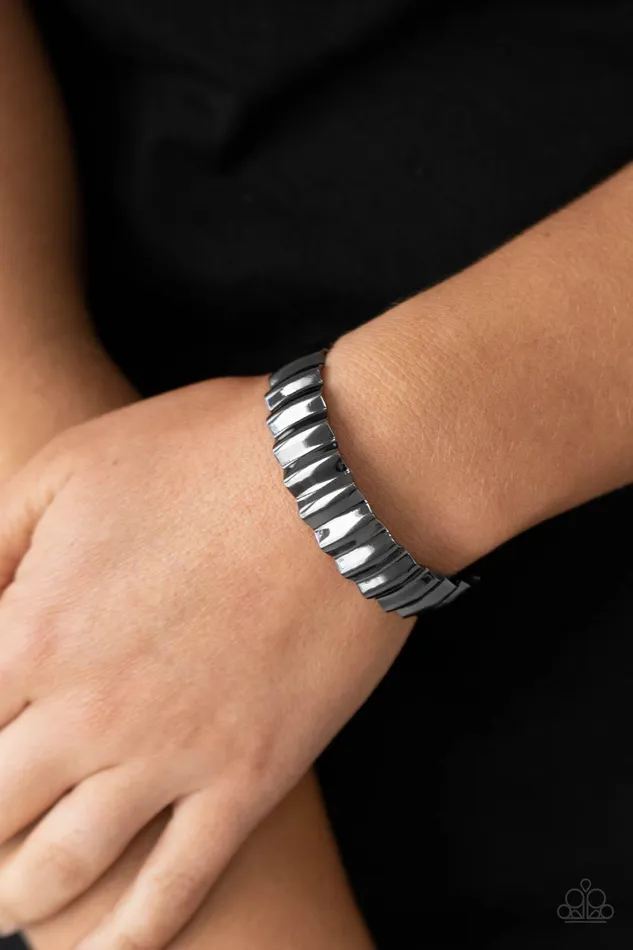 Across The HEIRWaves Black Bracelet Jewelry by Bretta Paparazzi Accessories Bracelets