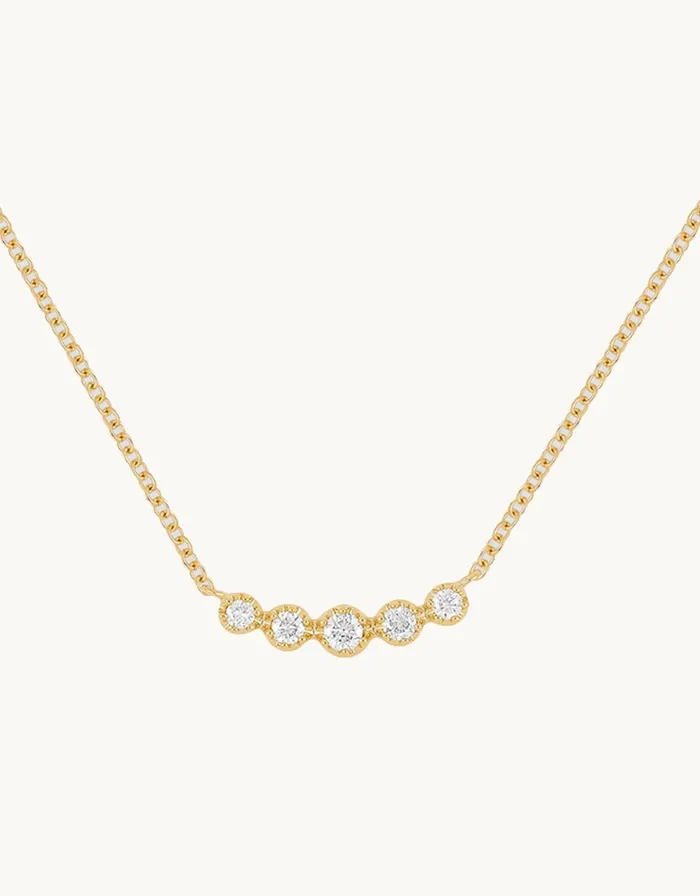 EF Collection diamond crown cresent necklace Necklaces
