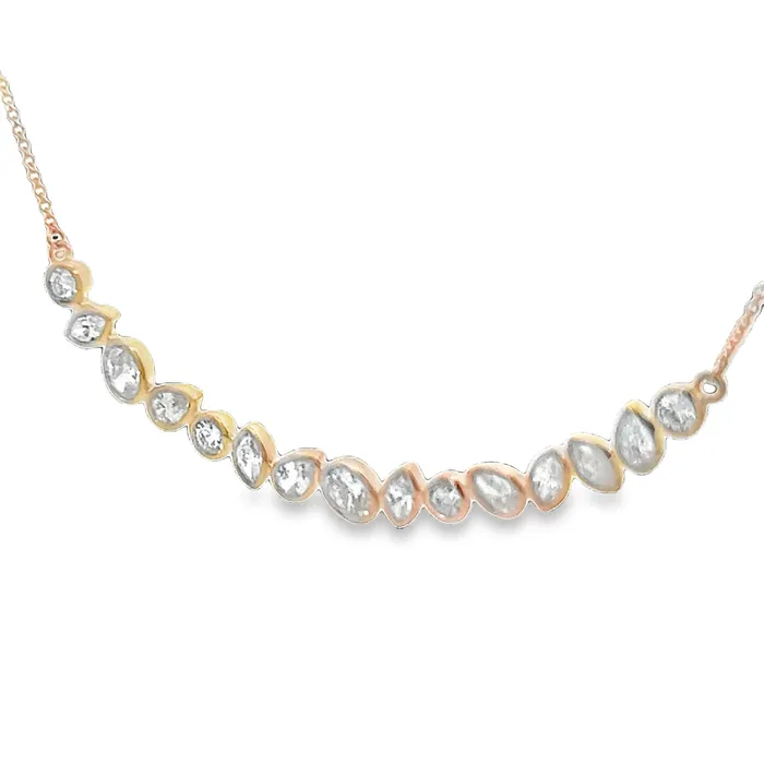 Multi Shape Diamond Bar Necklace YaninaCo Jewelry Necklaces