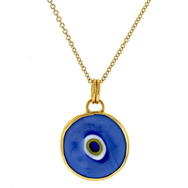 Necklaces 14 Karat Yellow Gold Evil Eye Pendant Mrs Jones Company