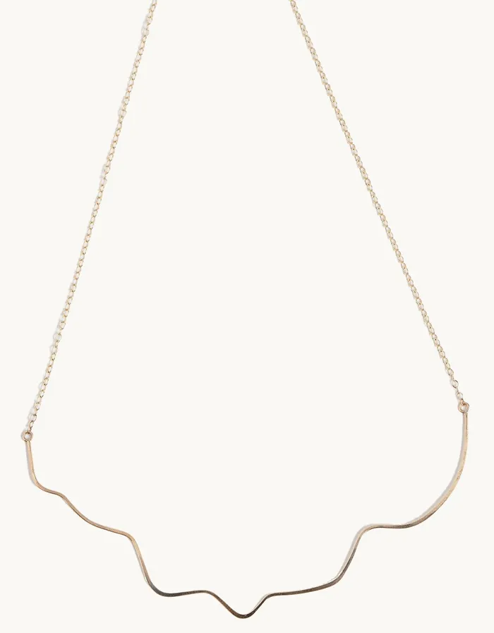 Necklaces Melissa Joy Manning melissa joy manning 14k gold forged wiggle half collar necklace Necklaces Melissa Joy Manning melissa joy manning 14k gold forged wiggle half collar necklace