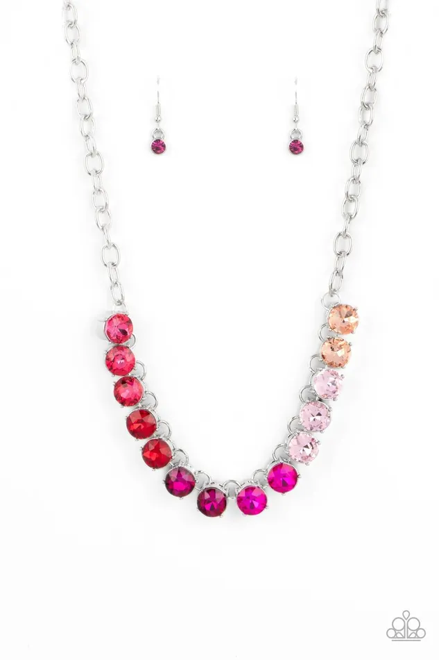 Necklaces Paparazzi Accessories Rainbow Resplendence Pink Necklace Jewelry by Bretta