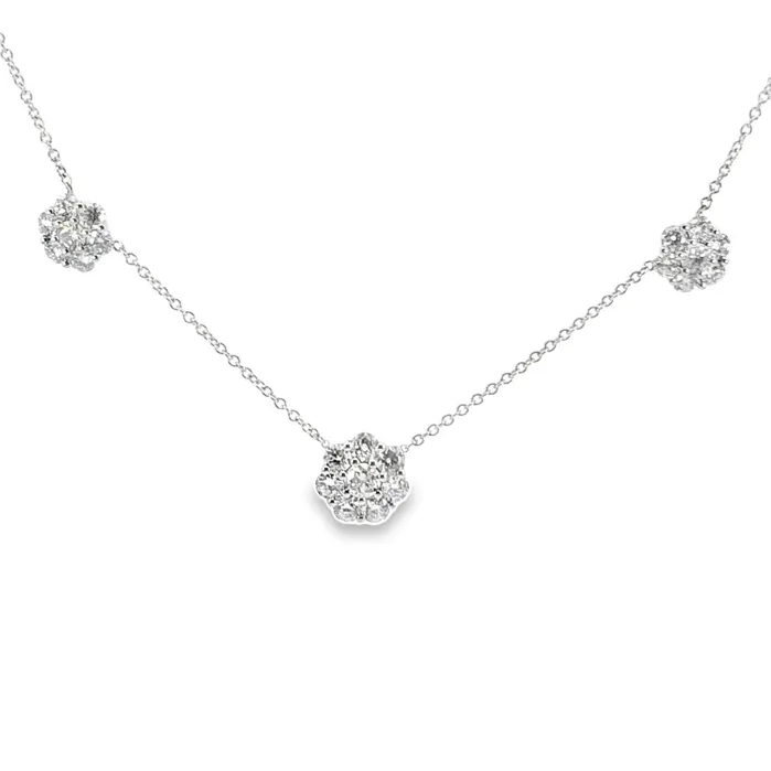 Necklaces YaninaCo Jewelry Triple Flower Necklace
