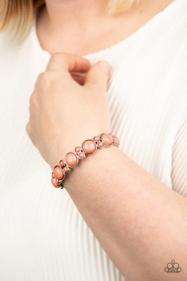Paparazzi Accessories Bracelets Bubbly Belle Orange Bracelet Jewelry by Bretta