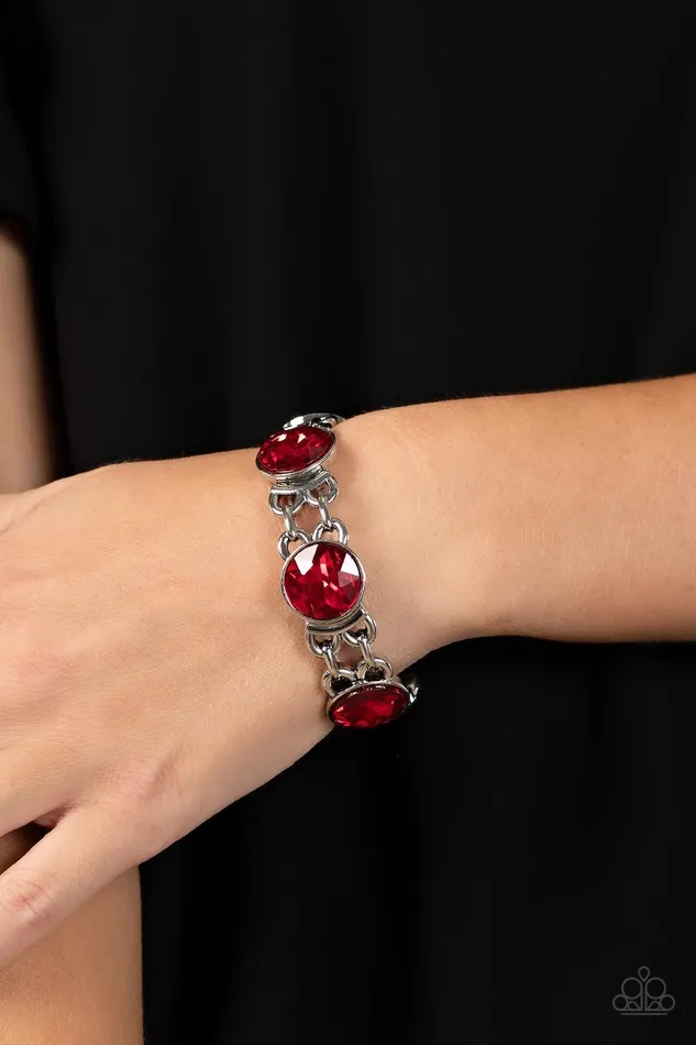 Paparazzi Accessories Bracelets Devoted to Drama Red Bracelet Jewelry by Bretta