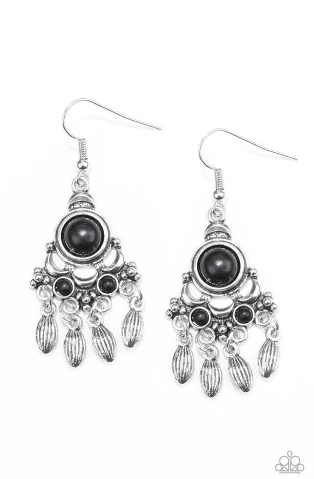 Paparazzi Accessories Earrings No Place Like HOMESTEAD Black Earrings Jewelry By Bretta