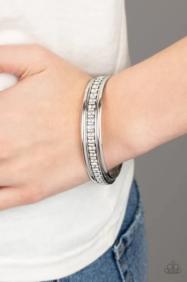 Paparazzi Accessories Flawless Flaunter White Bracelet Jewelry by Bretta Bracelets Paparazzi Accessories Flawless Flaunter White Bracelet Jewelry by Bretta Bracelets