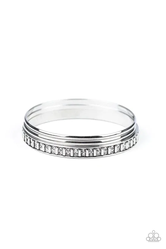 Paparazzi Accessories Flawless Flaunter White Bracelet Jewelry by Bretta Bracelets Paparazzi Accessories Flawless Flaunter White Bracelet Jewelry by Bretta Bracelets