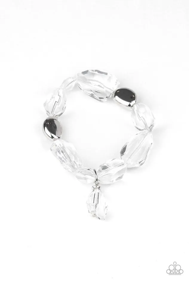 Paparazzi Accessories Gemstone Glamour White Bracelet Jewelry by Bretta Bracelets