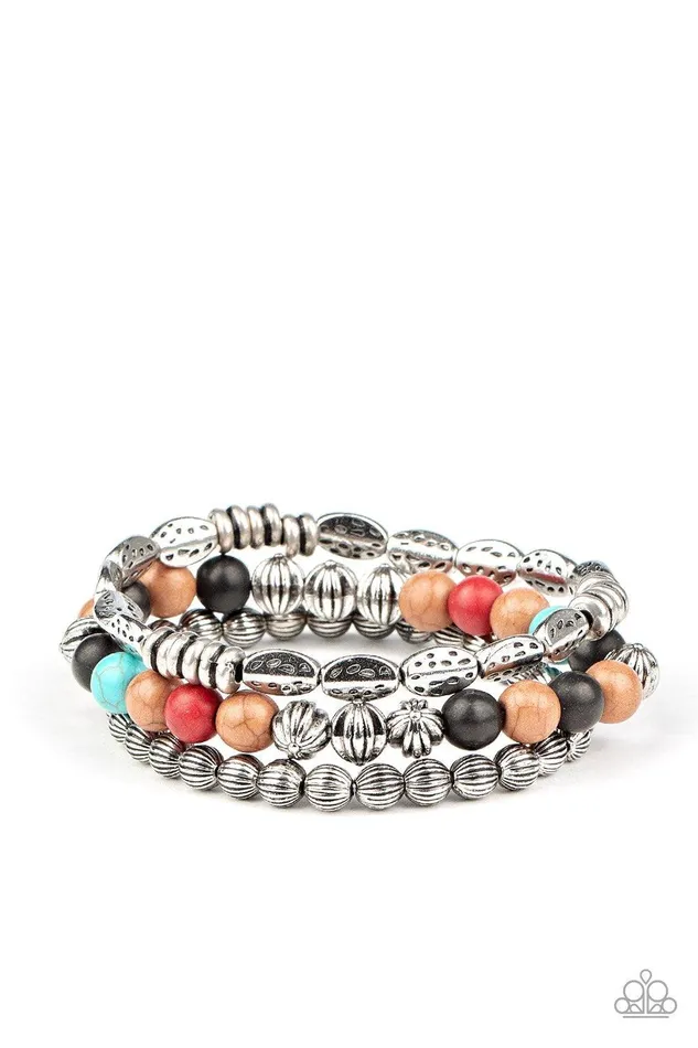 Trail Mix Mecca Multi Bracelet Jewelry by Bretta Paparazzi Accessories Bracelets